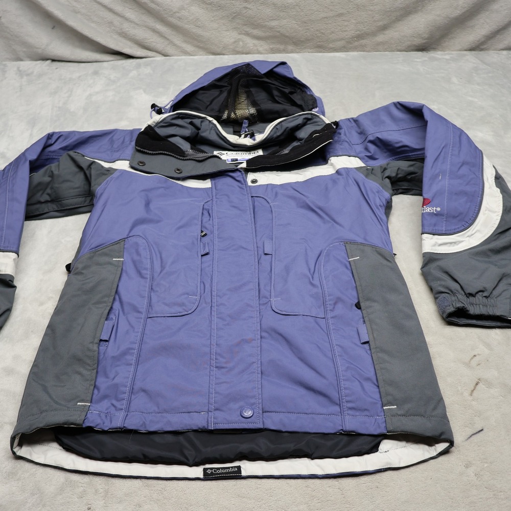 Columbia Jacket Women Small Blue Outlat Insulated Removable‎ Fleece Liner 3in1